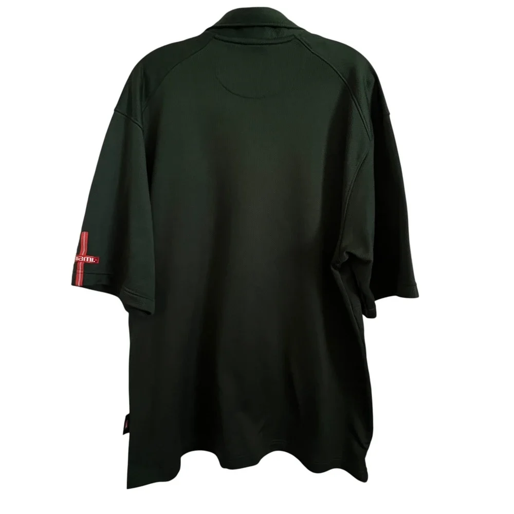Nike Team Miami‎ Hurricanes Sphere Dry Polo Shirt Mens XL Green NCAA Football